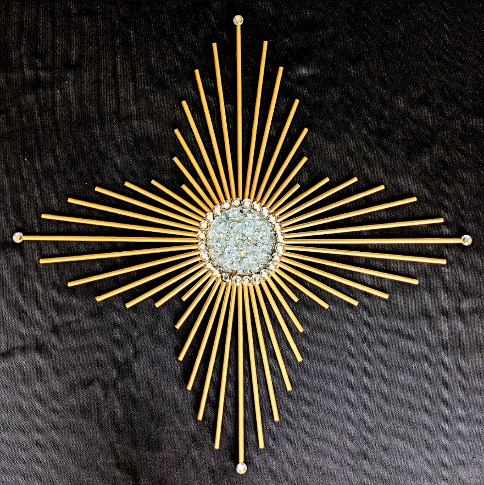 19" Gold Sunburst Mirror Home Decor Wall Art Decorative Wall Mirror